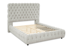 Flory Black Platform Bed Queen