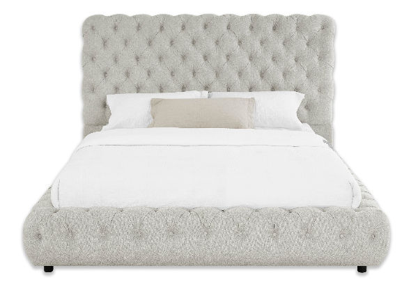 Flory Black Platform Bed Queen