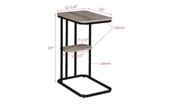 Ida Weathered Grey Chairside Table