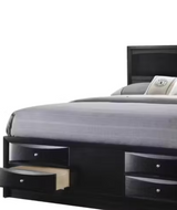 Briana Black Queen Storage Bedroom Set