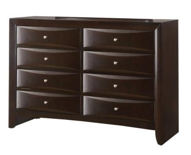Emily Dark Cherry Queen Storage Bedroom Set