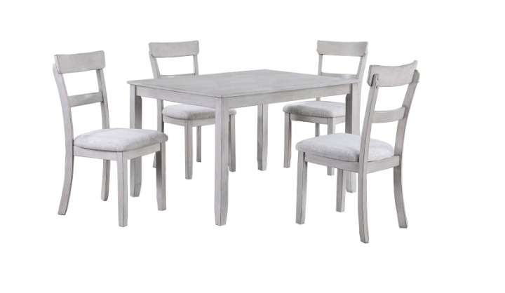Henderson Table w/ 4 Chairs - White Wash