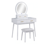 Cecilia Vanity Table w/ Stool - White