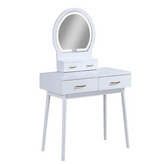 Cecilia Vanity Table w/ Stool - White