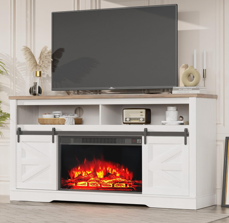 Farmhouse Fireplace 65" TV Stand