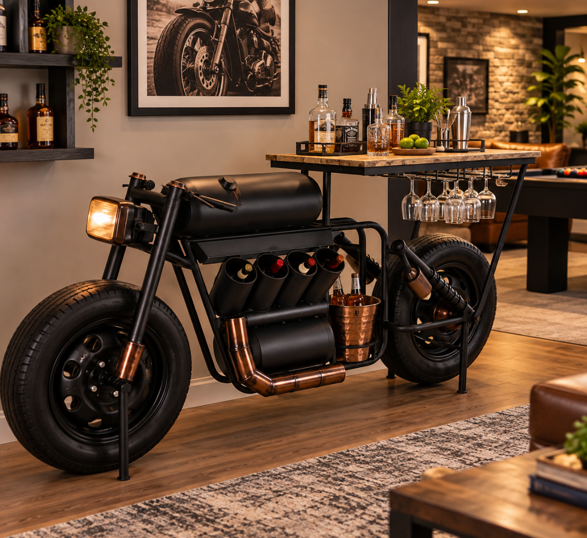 Motorcycle Wine Rack