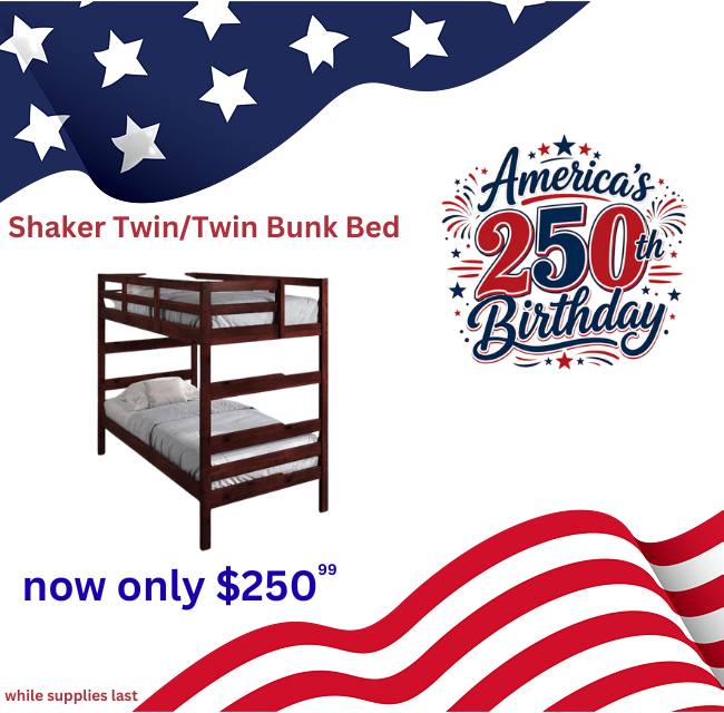 Shaker Twin/ Twin Bunk Bed