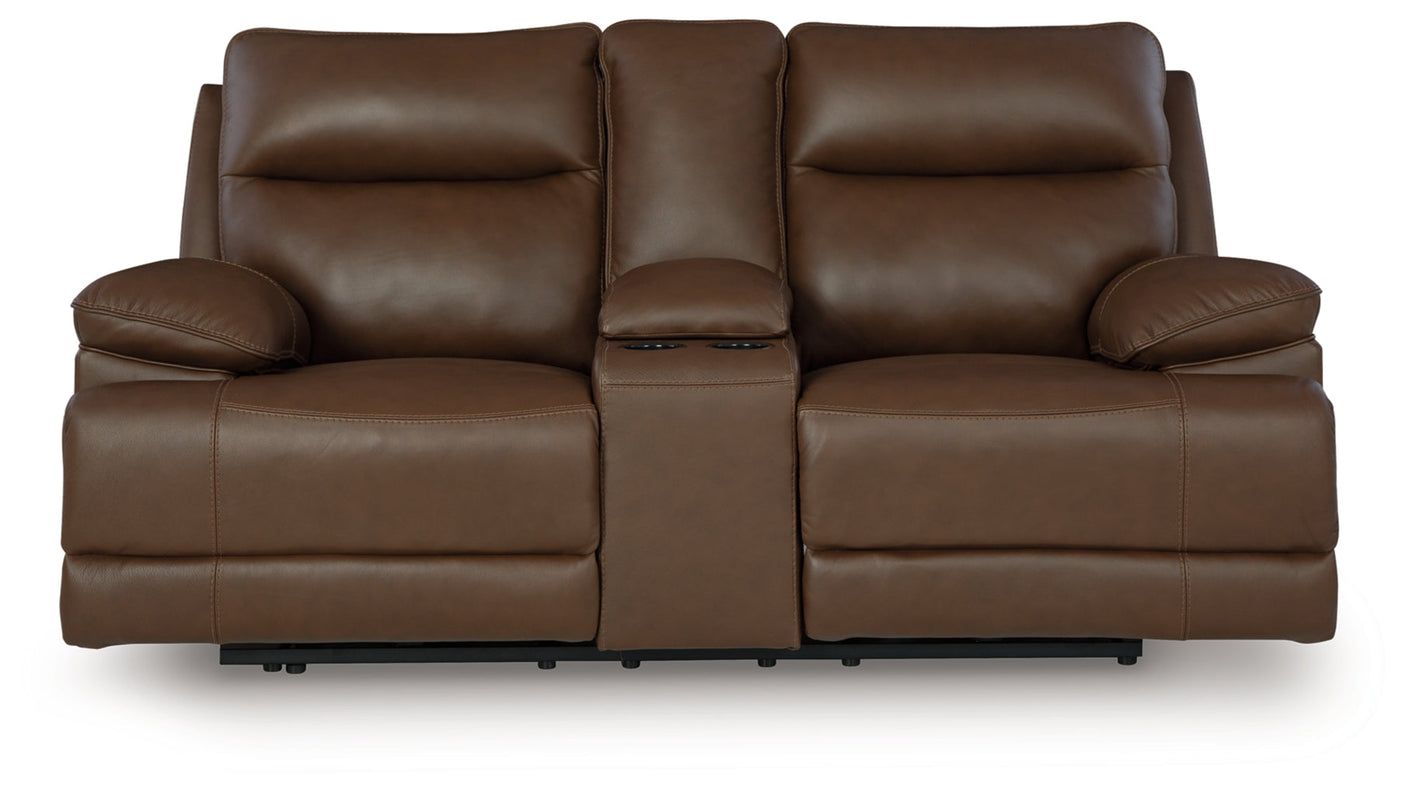 VonRyan Power Reclining Loveseat/Console/Adjustable Headrest