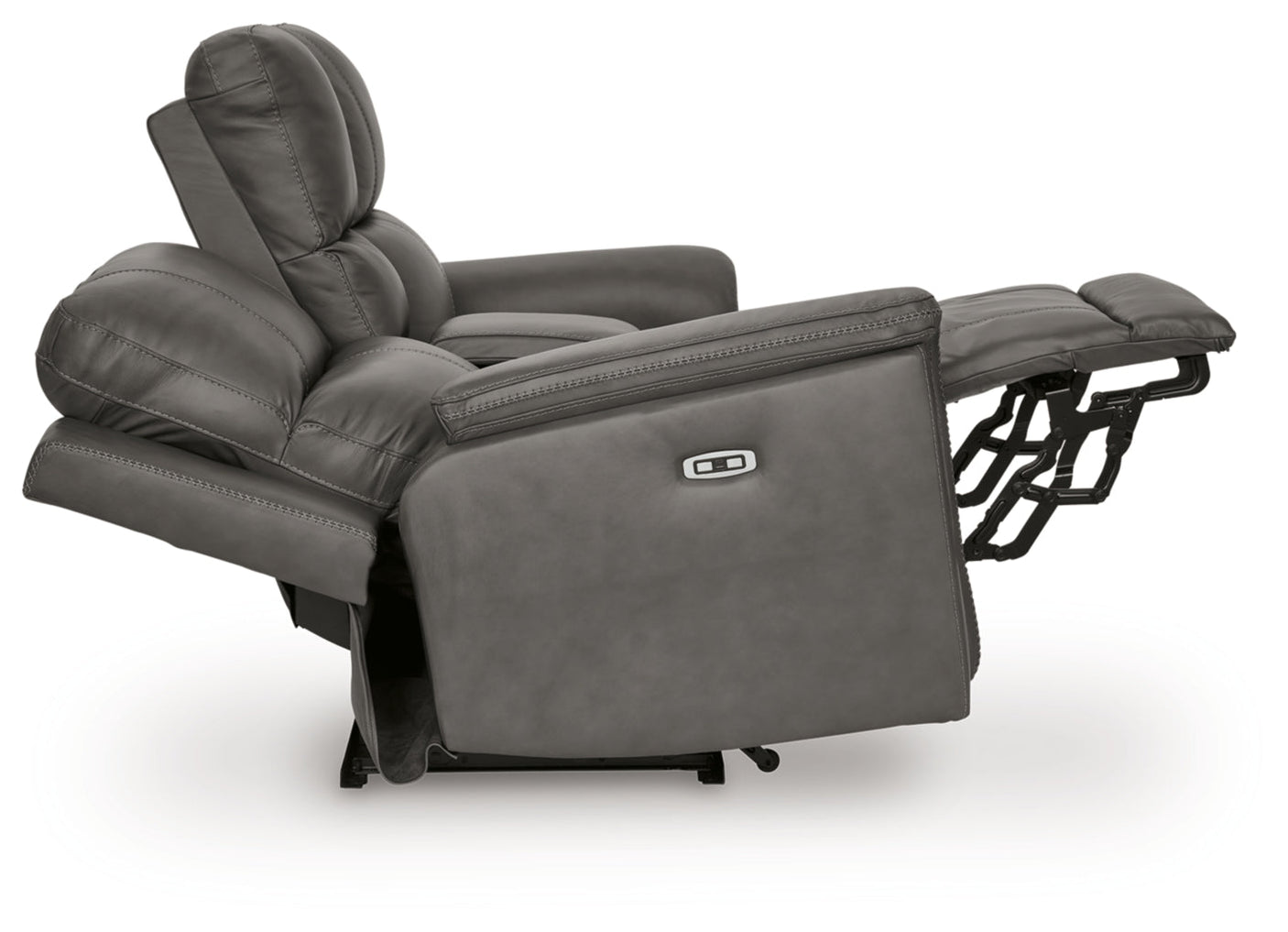 Beryton Power Reclining Loveseat/Console/Adjustable Headrest