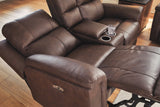 Beryton Power Reclining Loveseat/Console/Adjustable Headrest