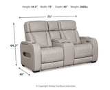 Boyington Power Reclining Loveseat/Console/Adjustable Headrest