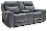 Mindanao Power Reclining Loveseat/Console/Adjustable Headrest