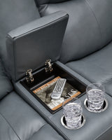 Mindanao Power Reclining Loveseat/Console/Adjustable Headrest