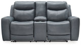 Mindanao Power Reclining Loveseat/Console/Adjustable Headrest