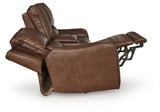 Silverbrooke Power Reclining Loveseat/Console/Adjustable Headrest