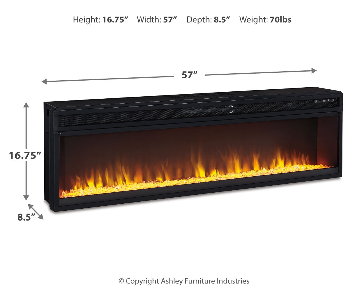Wide Fireplace Insert