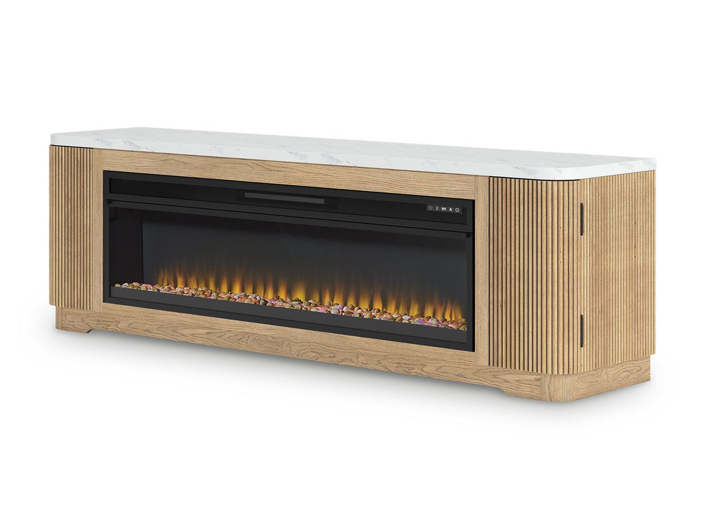 Camdill 80" TV Stand with Electric Fireplace