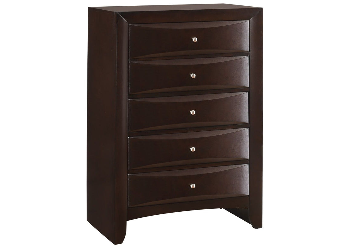 Emily Dark Cherry Queen Storage Bedroom Set