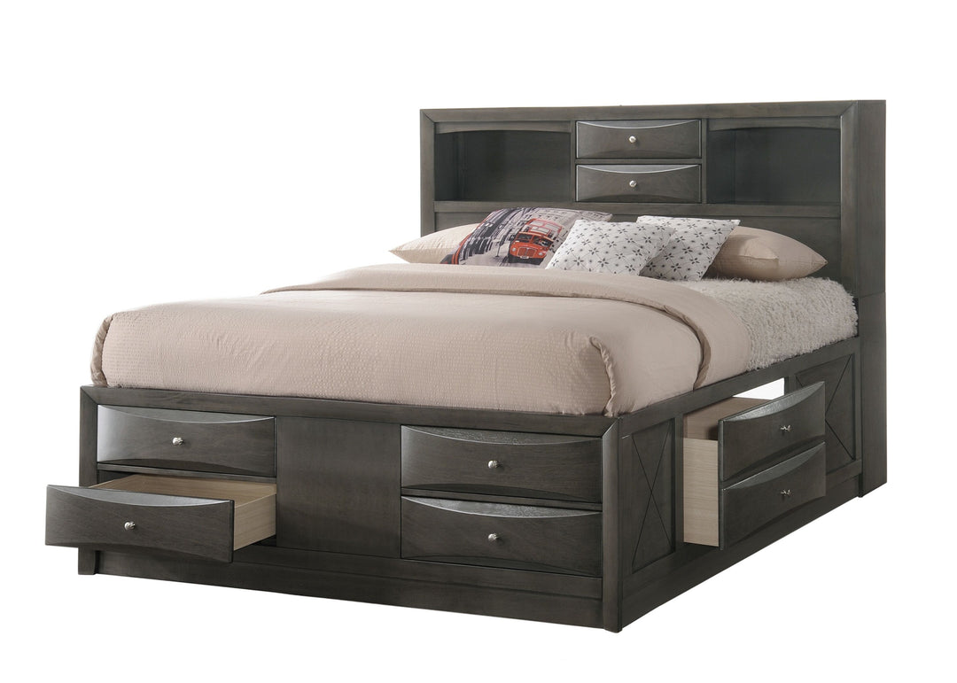 Emily Emily Grey Queen Storage Bedroom Set – Katy Furniture