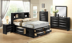 Emily Black Queen Storage Bedroom Set