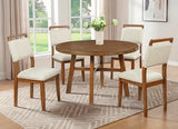 Blanche Round Brown Table w/ 4 Chairs