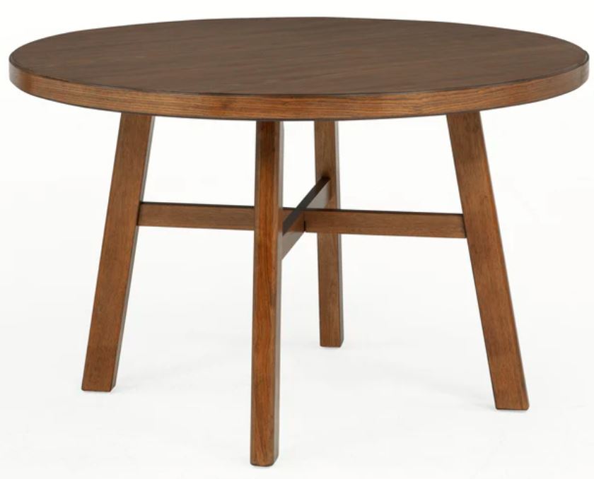 Blanche Round Brown Table w/ 4 Chairs