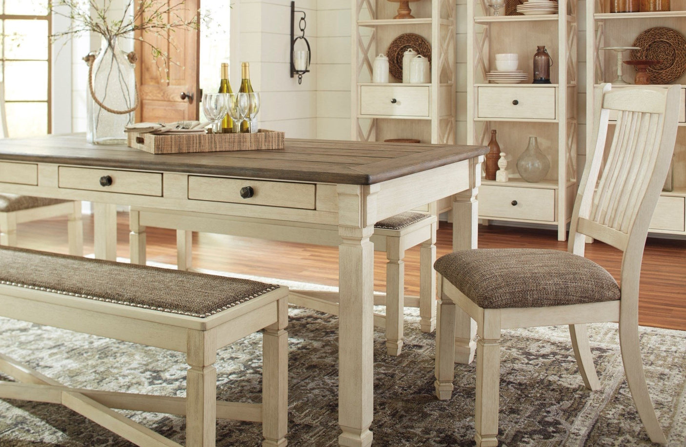 Bolanburg Regular Height Table w/ 4 Wooden Chairs
