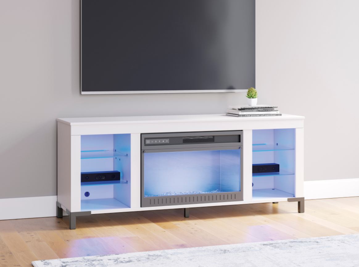 Brollevi Tv Stand W/ Fireplace