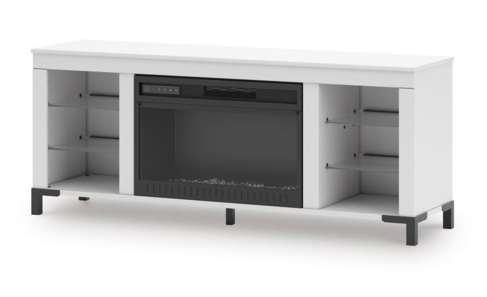 Brollevi Tv Stand W/ Fireplace