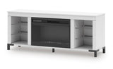 Brollevi Tv Stand W/ Fireplace