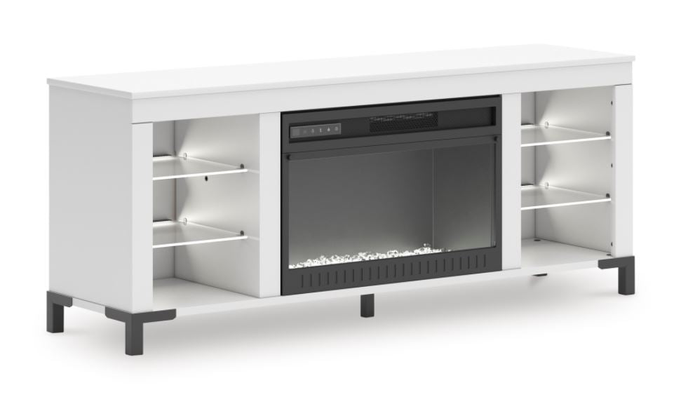 Brollevi Tv Stand W/ Fireplace