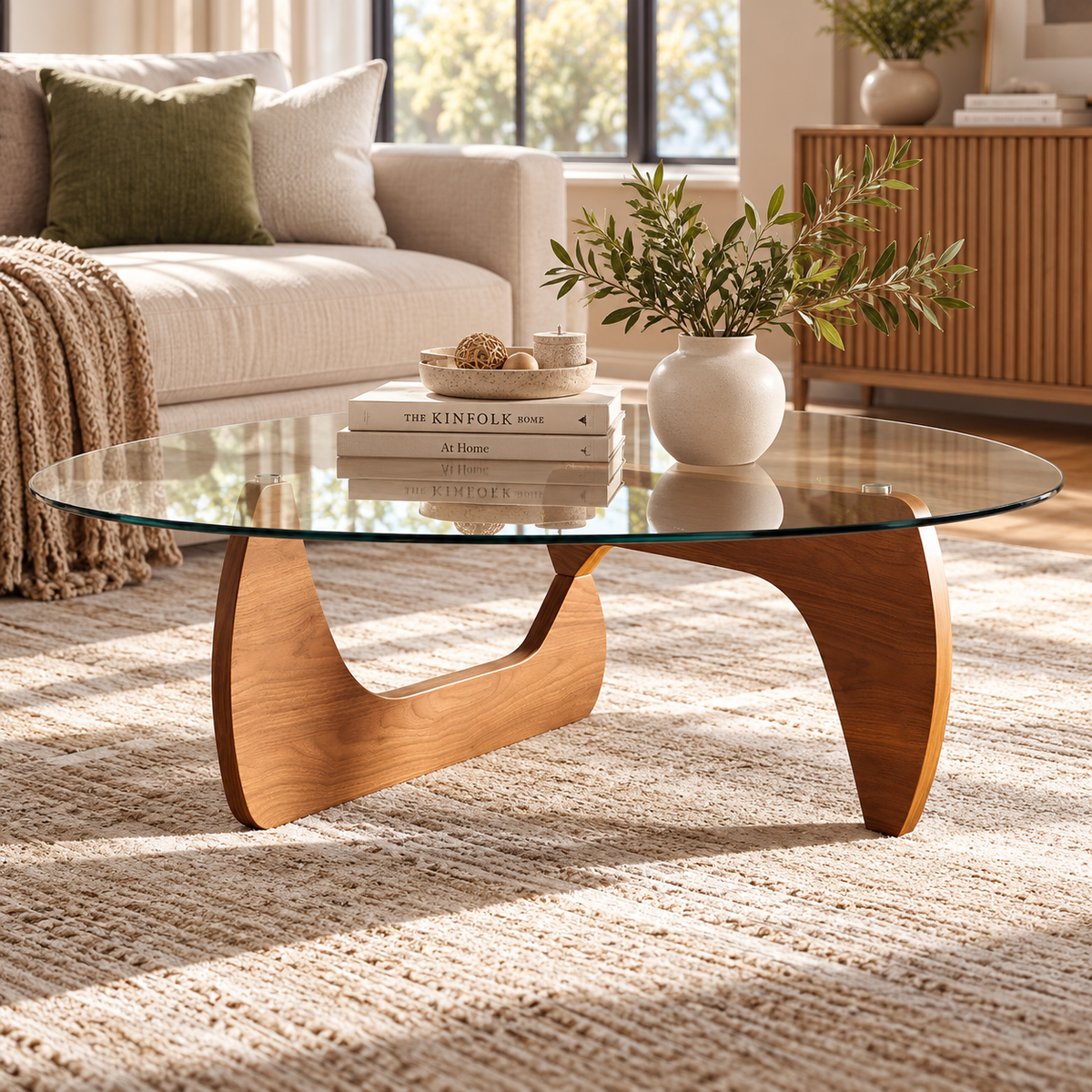 Azi Sculptural Glass Coffee Table