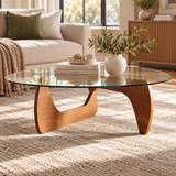 Azi Sculptural Glass Coffee Table