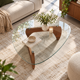 Azi Sculptural Glass Coffee Table