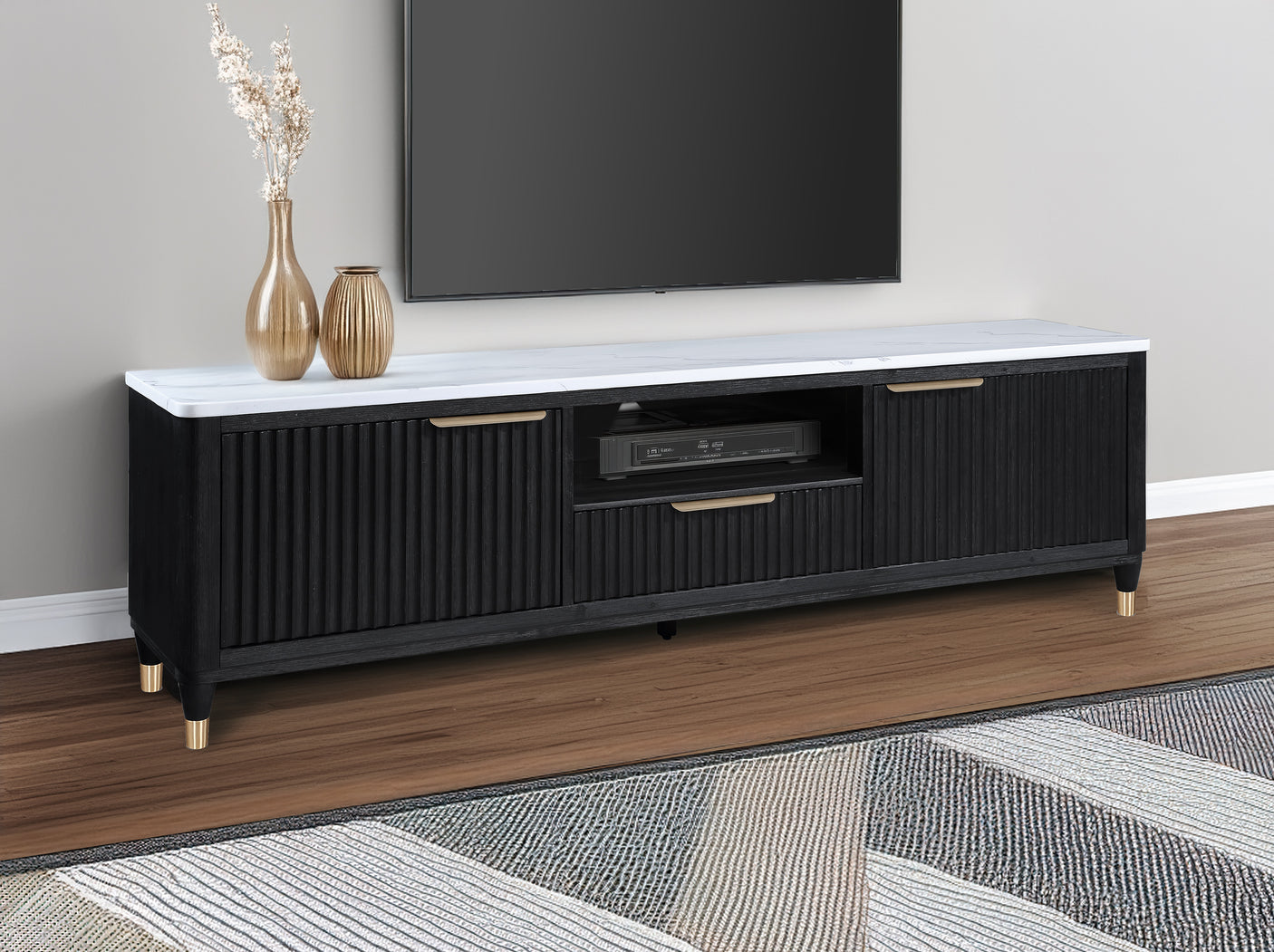 Kara Black TV Stand