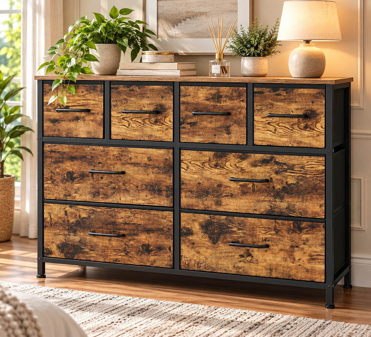 Cloud White 8-Drawer Storage Dresser