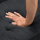 Esther Corduroy Sectional With Free Ottoman