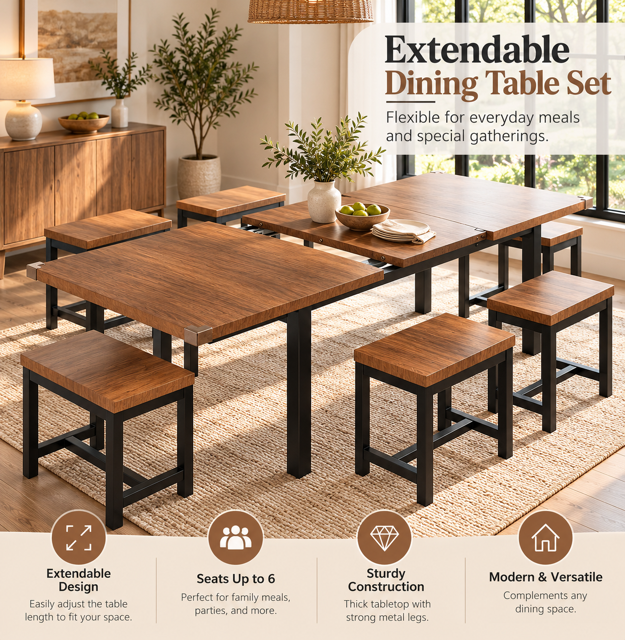 Fey Table w/6 Stools