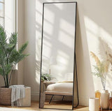 Modern Black Floor Mirror