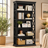 Harper 5-Shelf X-Frame Bookcase