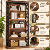 Harper 5-Shelf X-Frame Bookcase