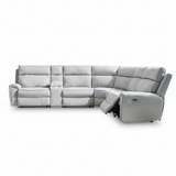 Grafton Pike 6-Piece Reclining Sectional with Storage Console