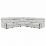 Grafton Pike 7-Piece Reclining Sectional with Storage Consoles
