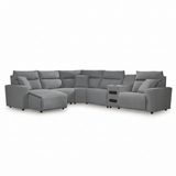 Modmax II 6-Piece Reclining Sectional with Chaise and Audio Console