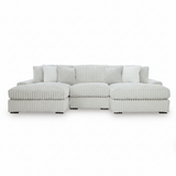 Stupendous 3-Piece Sectional with Double Chaise