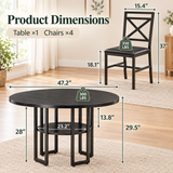 Louis Dinning Set w/4 Chairs