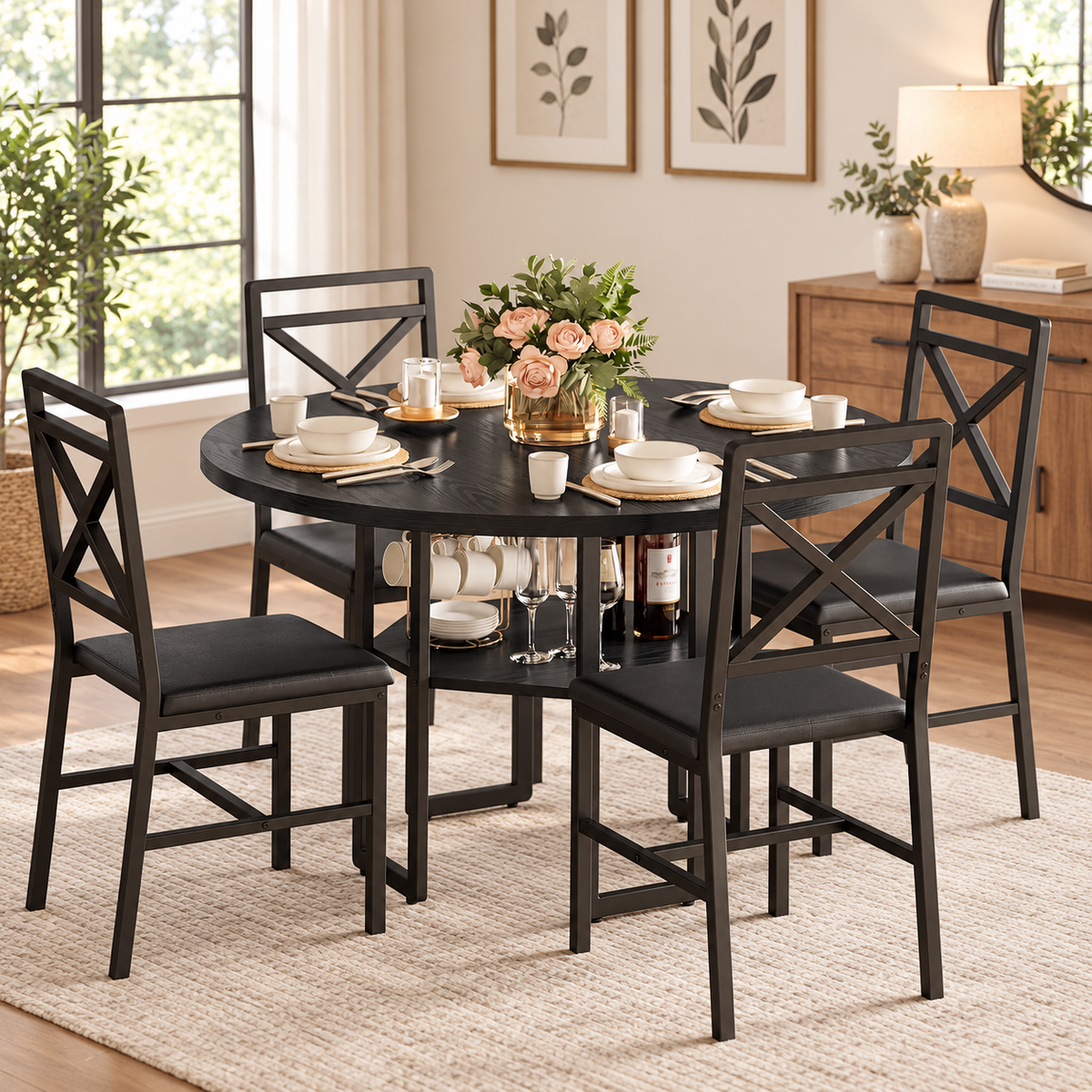 Louis Dinning Set w/4 Chairs