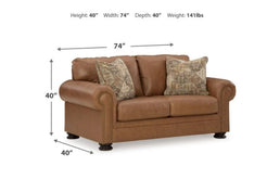 Carianna Leather Loveseat