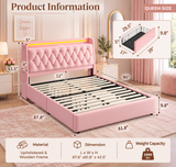 Bella Blush LED Storage Bed
