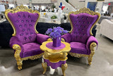Purple Princess Throne Chair - Purple